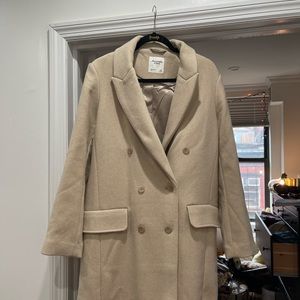 Abercrombie Wool Peacoat Cream Color Warm